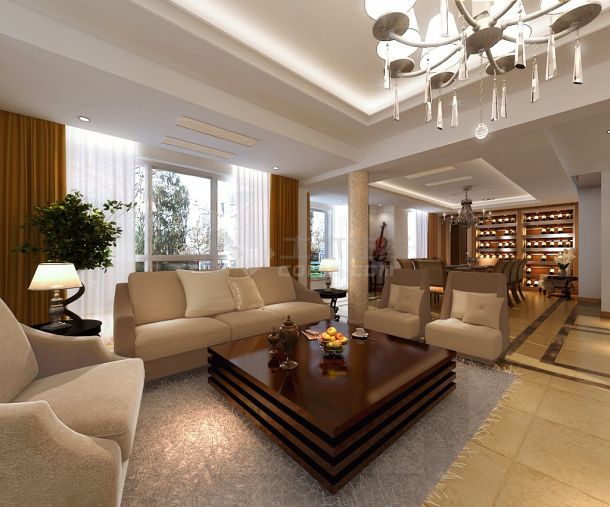 现代时尚二层别墅室内装修设计 从CAD施工图到实景效果